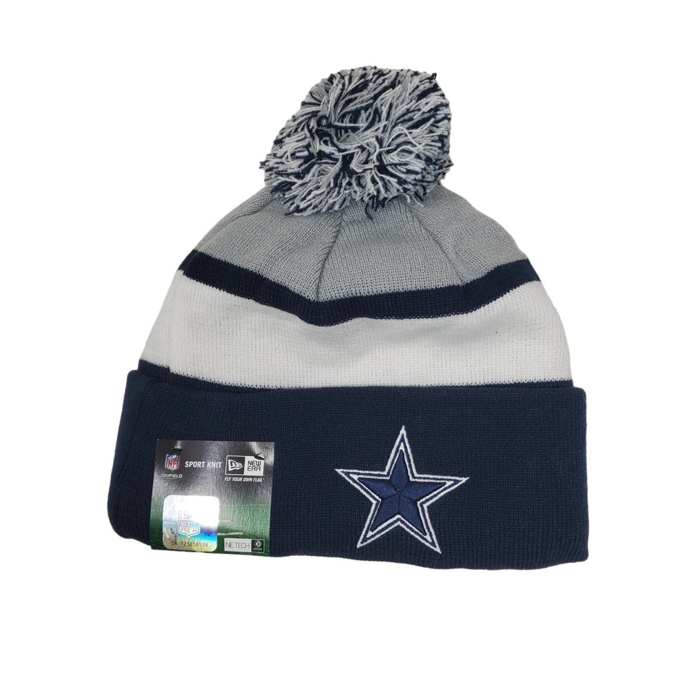 Brand NEW 2014 NFL On Field Sideline Stripe Pom Beanie